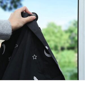 Amazon Basics Portable Travel Window Blackout Curtain Shades with Suction Cups